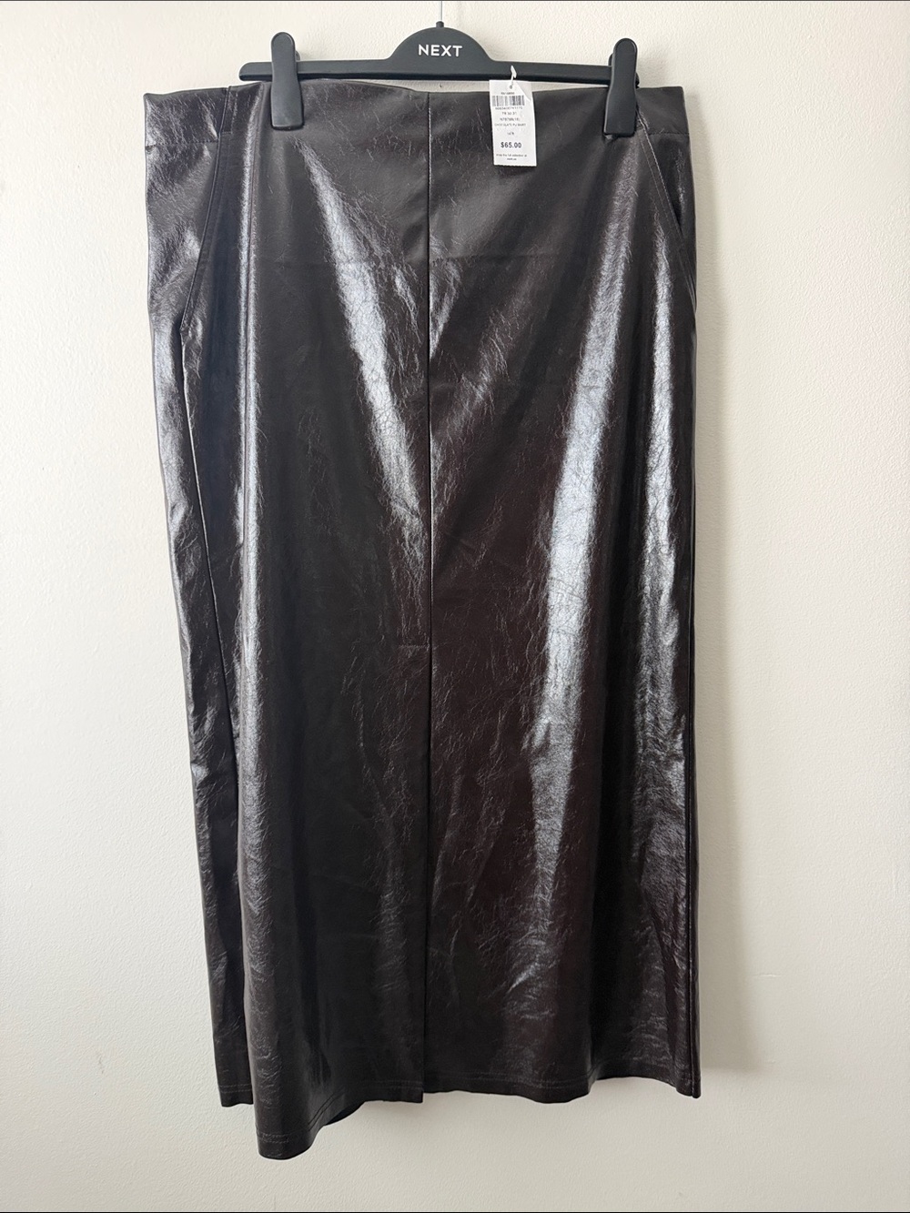 Women’s NEXT Chocolate Faux-Leather Midi Skirt